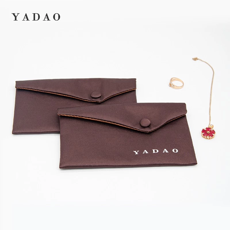 China envelope design satin pouch with soft sponge insert manufacturer