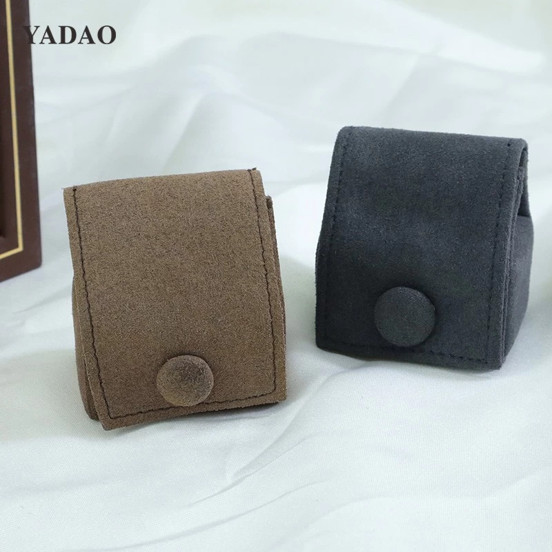 microfiber ring packaging pouch with snap design