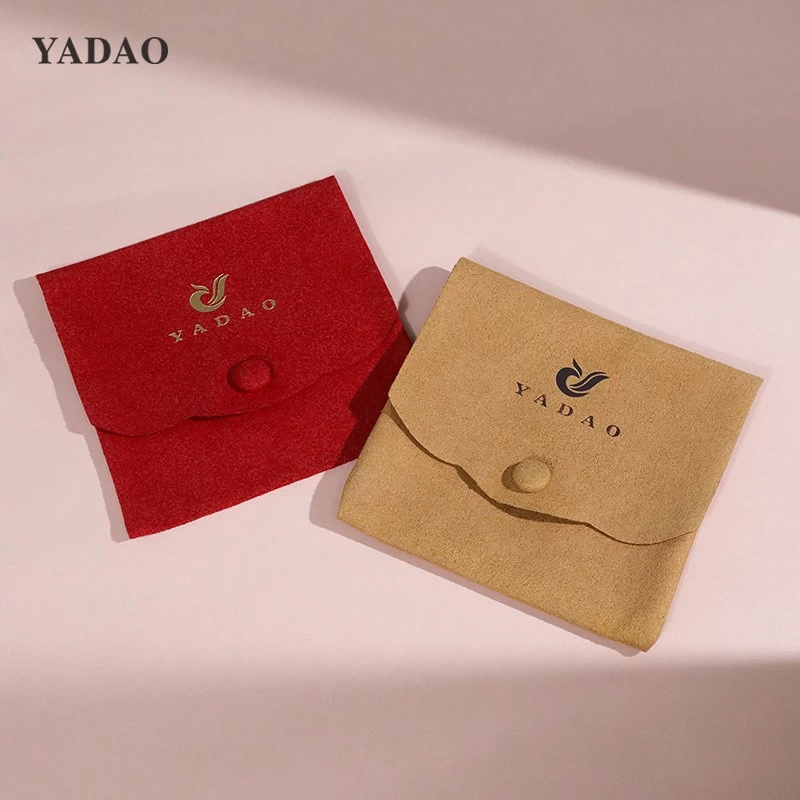 China microfiber snap design jewelry packaging pouch manufacturer