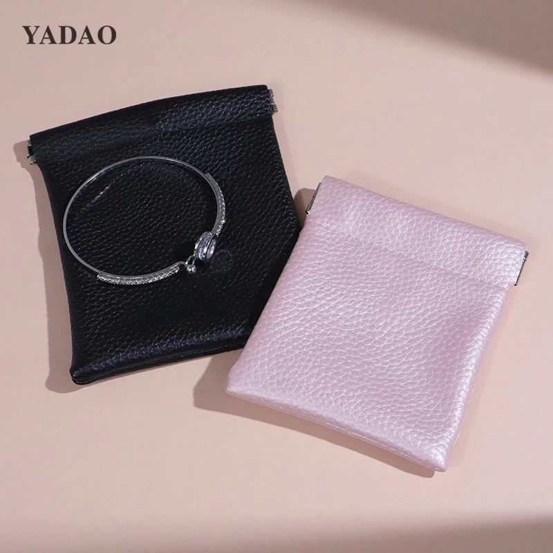 Rose Pink Magnetic Jewelry Pouch - Elegant Packaging for Luxury Gems