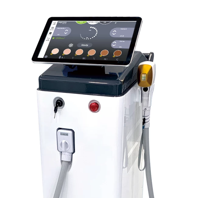 Профессиональная диодная лазерная эпиляция мощностью 1600 Вт для всех типов кожи.