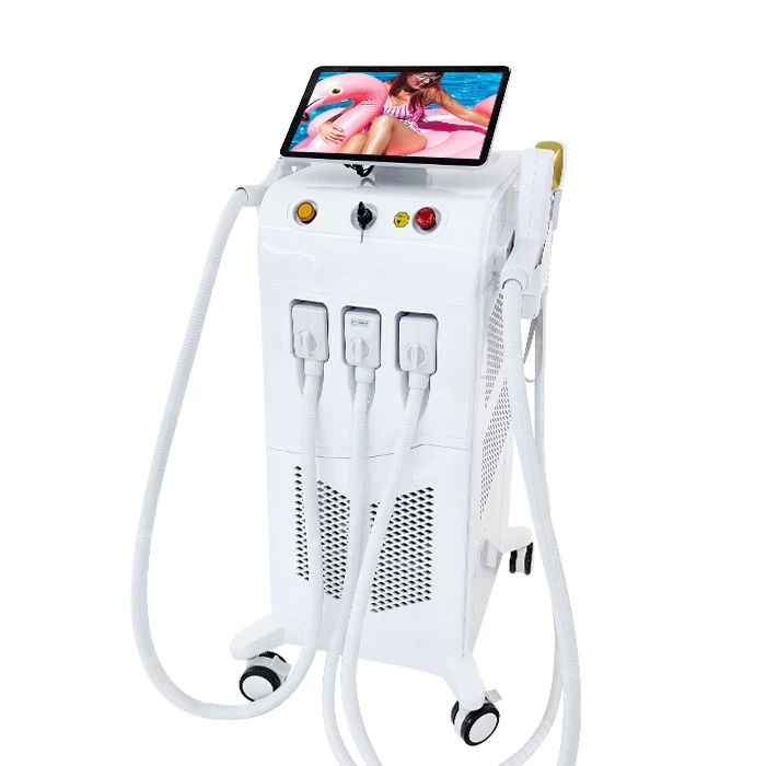 Newest 4in1 Multifunction Laser Beauty Diode Laser hair removal skin rejuvenation tattoo removal ice diode laser machine