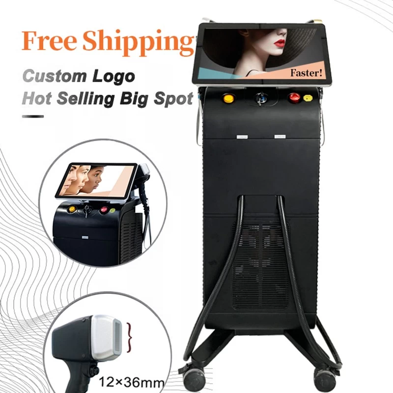Diode laser hair removal supplier ice platinum titanium diode laser hair removal machine diode laser 755 808 1064