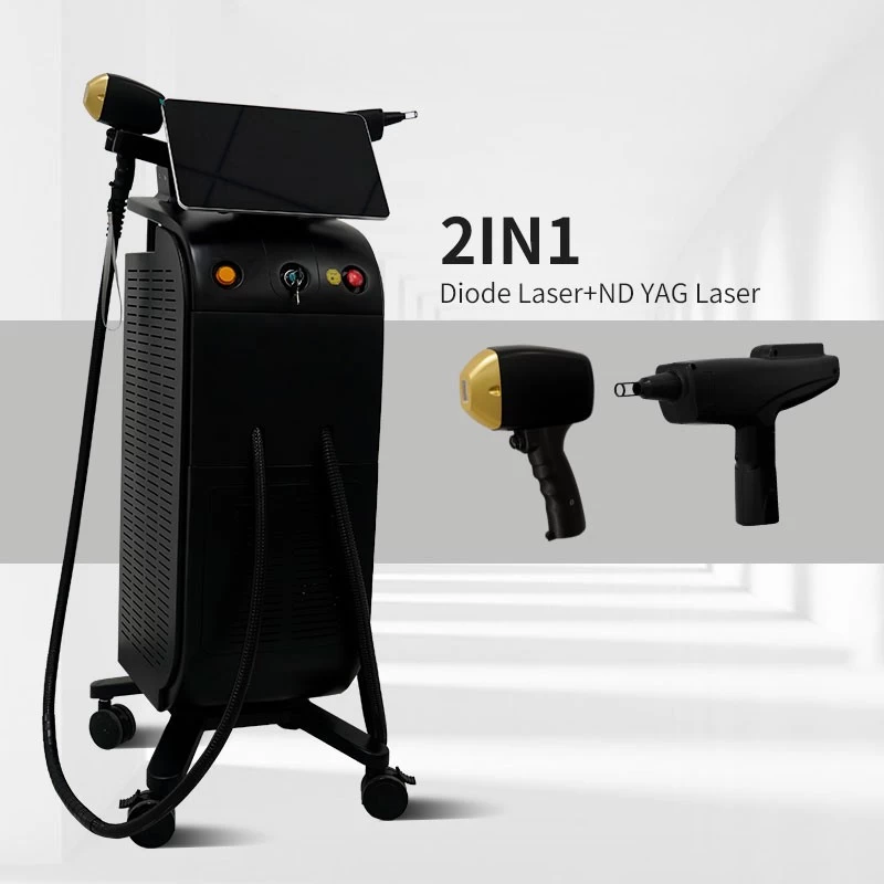 Çin 2'si 1 arada Diyot lazer epilasyon  nd yag lazer dövme silme çok fonksiyonlu güzellik makinesi üretici firma