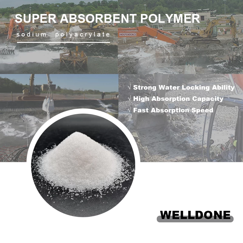 Super Absorbent Polymer Sodium Polyacrylate For Water Solidification And Sludge Curing In Oilfield