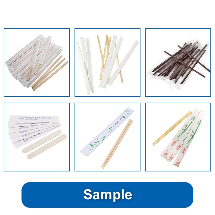 Fully automatic paper sachet bag tongue depressor wooden coffee stirrer packing machine