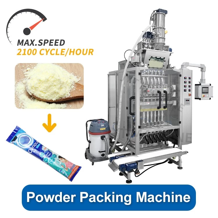 Machine à emballer automatique de sucre de sel de granule 2g 5g de petit sachet de bâton de voies multiples