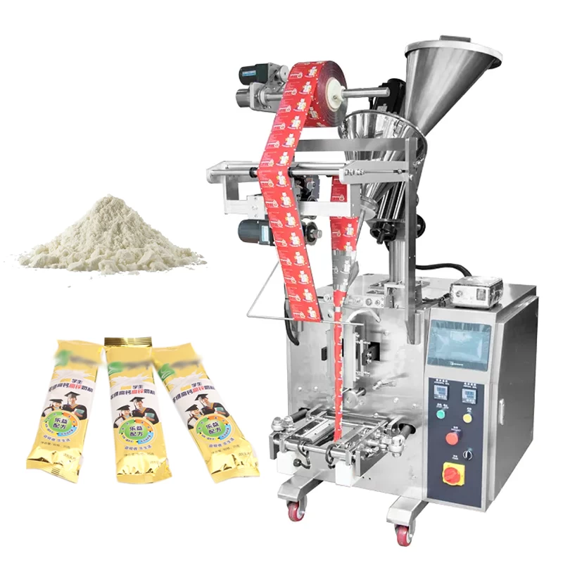 Çin Tam Otomatik Küçük Kese Poşet Süt Tozu Paketleme Makinesi Geri Sızdırmazlık Torbası Paketleme Makinesi üretici firma