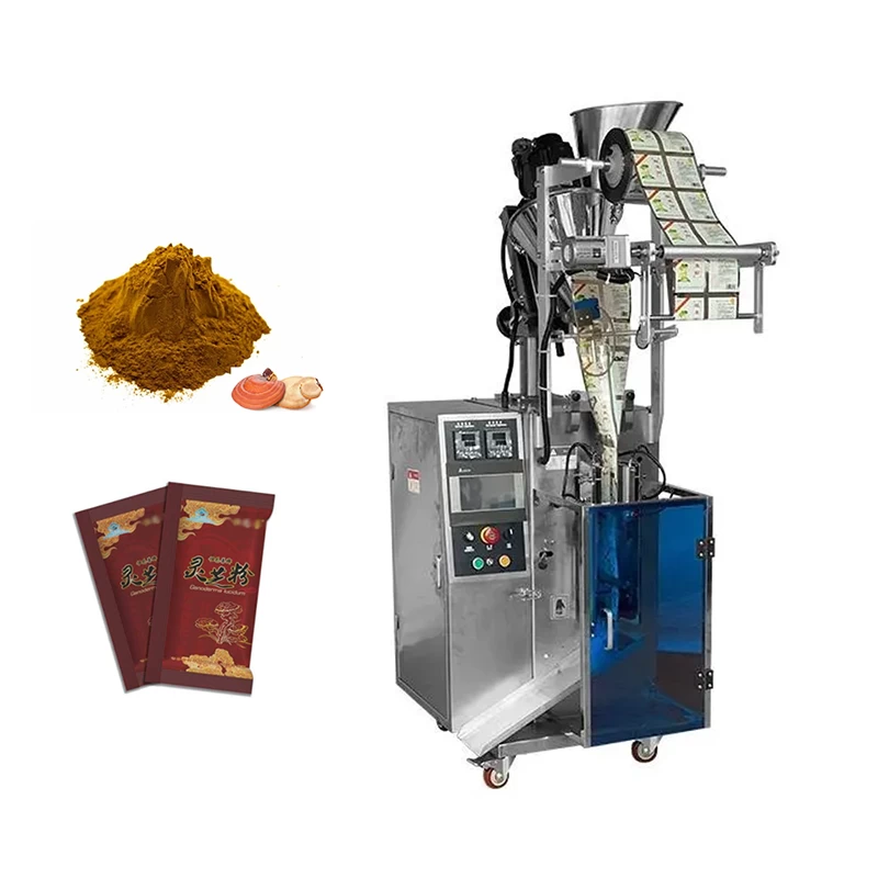 Çin Tam Otomatik Küçük Poşet Poşet Ganoderma Toz Paketleme Makinası Yuvarlak Köşe Çanta Paketleme Makinası üretici firma