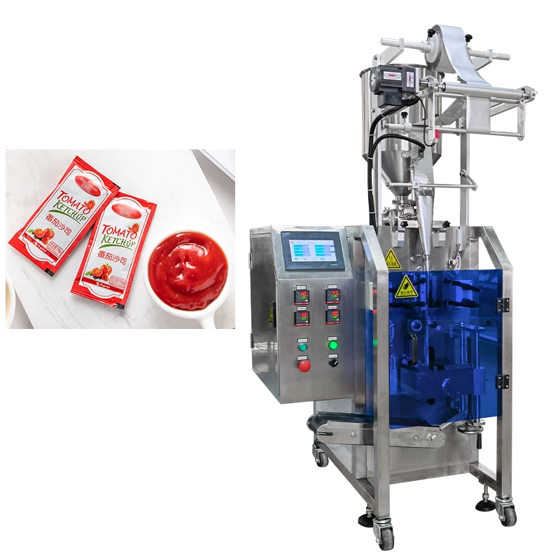 China China Full Automatic 4 sides sealing Liquid Sachet Bag Tomato Sauce Filling and Packing Machine Easy To Operate manufacturer