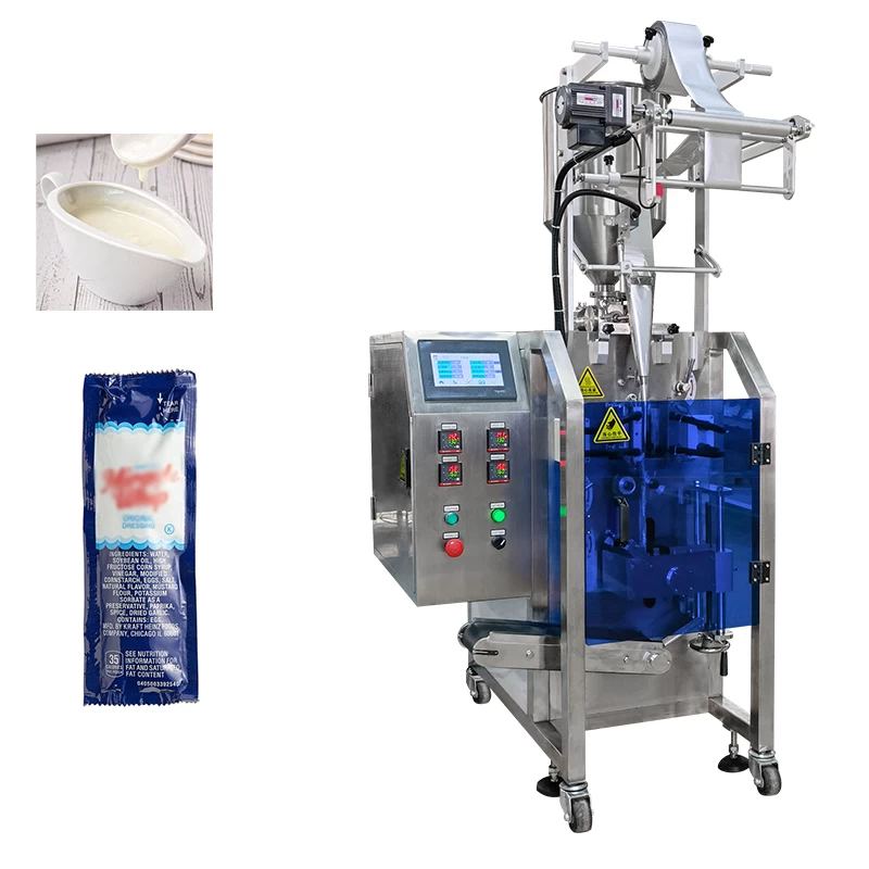 China Easy to Operate  Multi-function  Small Sachet Four Sides Sealing Bag Cream Filling and Packaging Machine manufacturer
