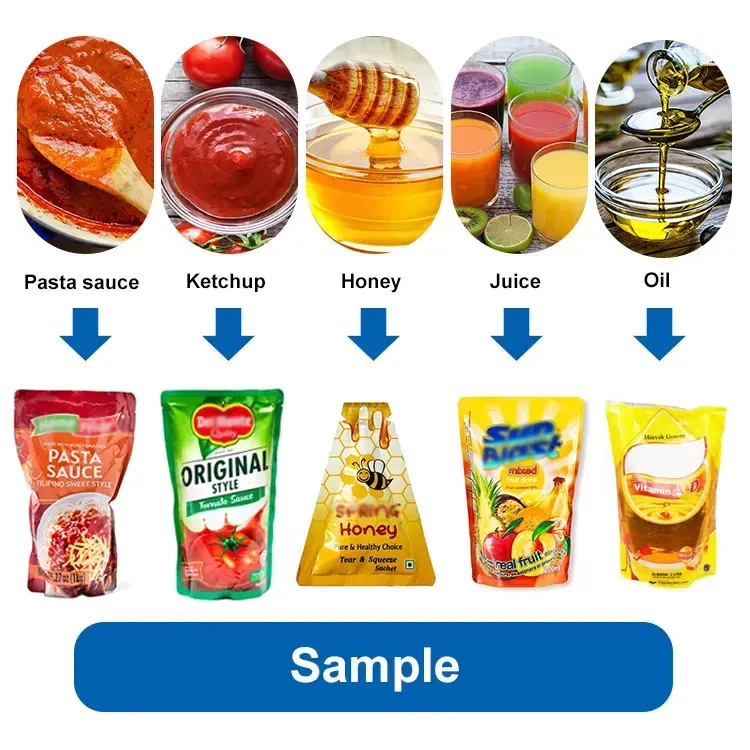 JYT-160Y Automatic zipper pouch doypack bag tomato paste ketchup sauce cooking oil honey packing machine