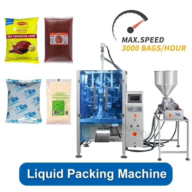 Full automatic ketchup sauce spout pouch bag capping and filling machine