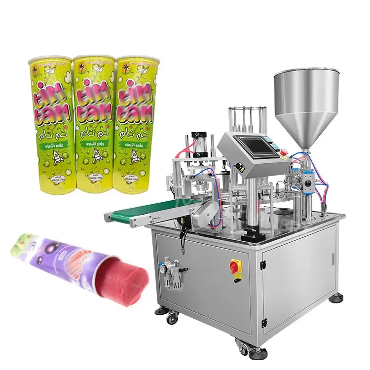 Cina Macchina per sigillare il riempimento di tubi calippo di tazze di yogurt con ghiacciolo liquido completamente automatica produttore