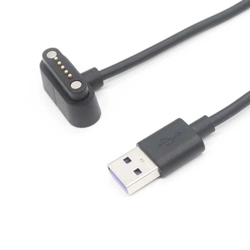 China 5A Fast charge USB A male to 5pin magnetic pogo pin cable manufacturer