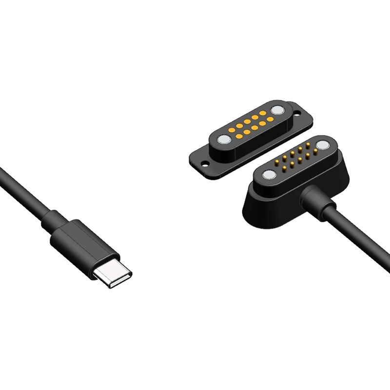 USB Type C to 10pin magnetic pogo pin cable