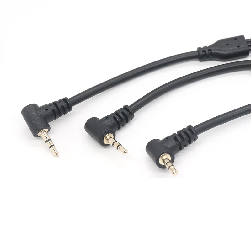 China factory price ECG / EMG snap cable with 3.5mm audio jack for adhesive electrode pads
