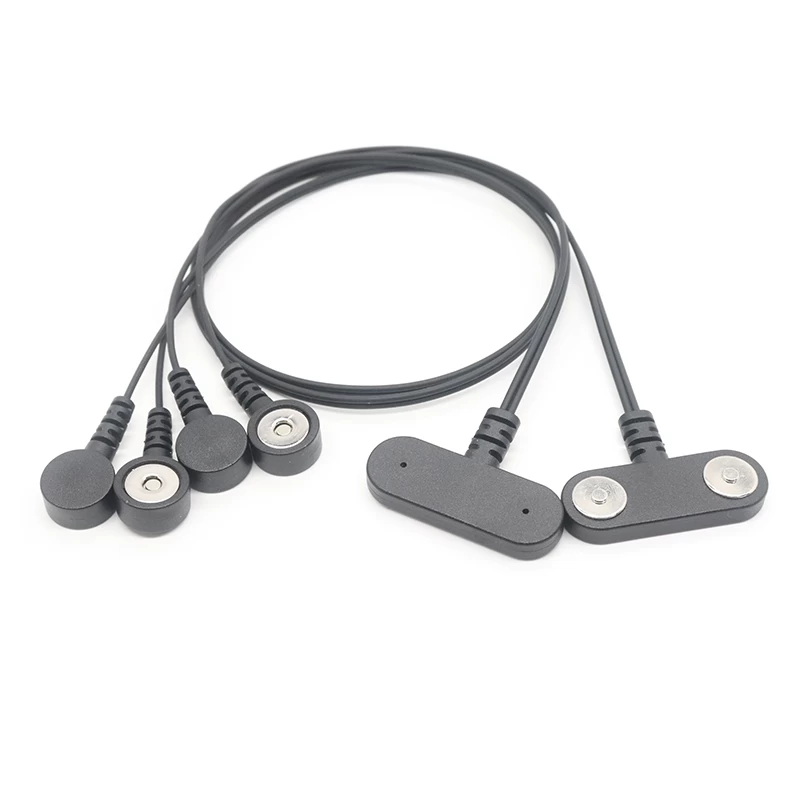 Magnetic ECG Snap button cable for electrode pad