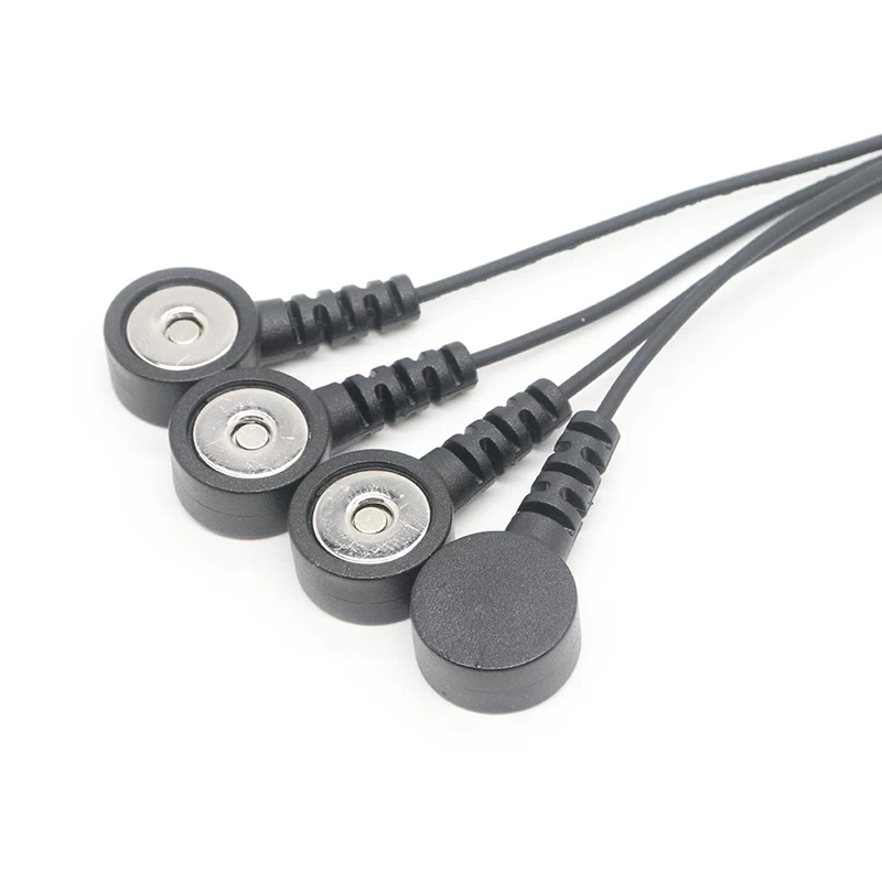China Magnetic ECG Snap button cable for electrode pad manufacturer