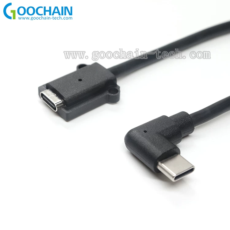 China Painel personalizado montagem USB C cabo de extensão masculino para mulher fabricante