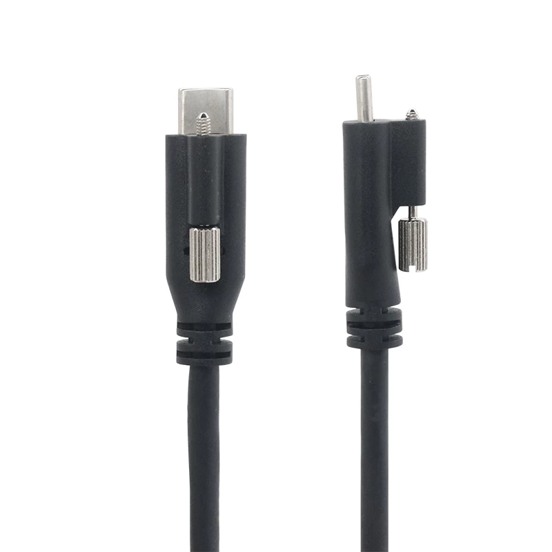 Panel Mount USB-C Buchse auf USB-C Stecker Kabel mit Schraube