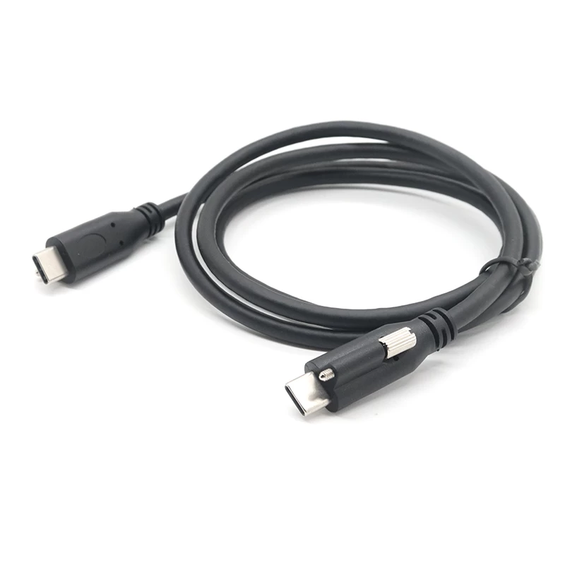 China USB 3.1 Type C male naar male kabel met enkele schroef met paneelmontage fabrikant