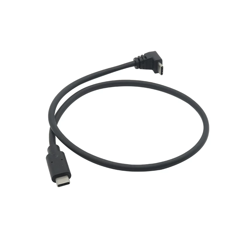 OEM ODM Opwaartse hoek USB 3.1 Type C mannelijk naar rechte USB C mannelijke kabel