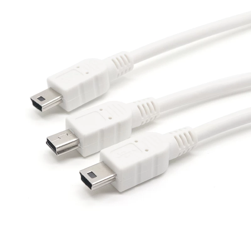 Mini USB ECG Cable 4.0mm 5 Leads ECG Pulsante Snap a Mini 5 PIN USB Cable maschio