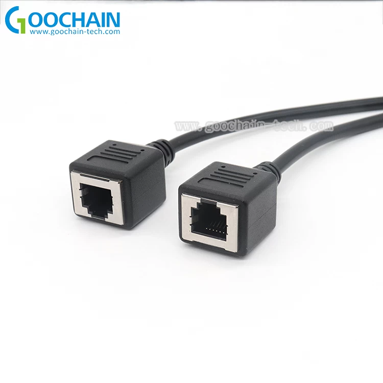Custom Molded Injection RJ12 6P6C Male to Female extension cable supplier