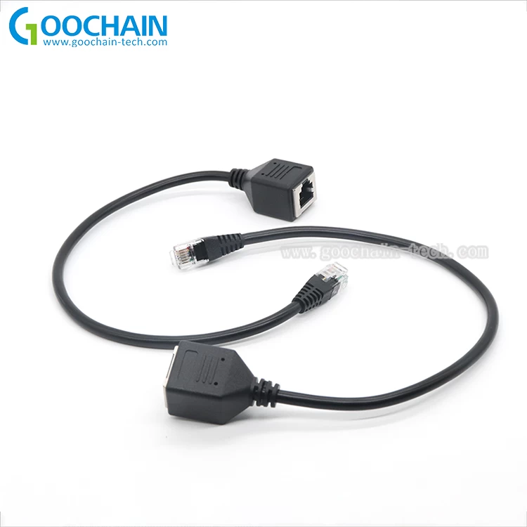 China Custom Molded Injection RJ12 6P6C Male to Female extension cable supplier manufacturer