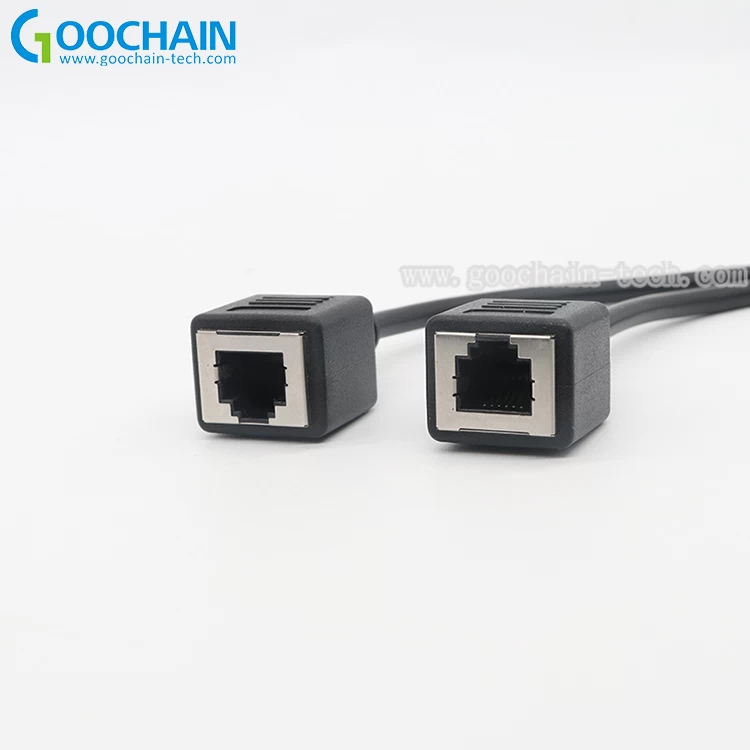 China Custom Molded Injection RJ12 6P6C Male to Female extension cable supplier manufacturer