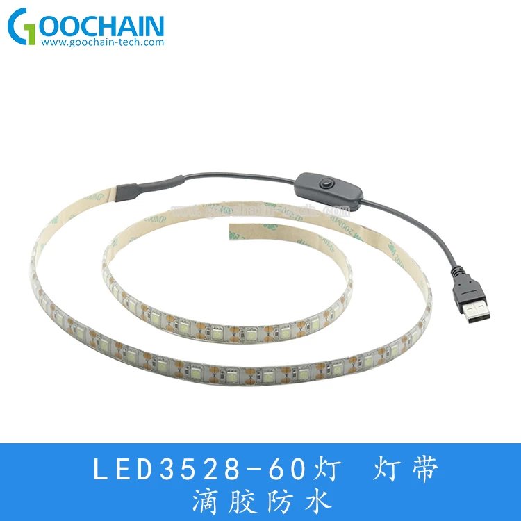 China Custom USB LED Switch Strip Light Cool Warm White 5V Waterproof Camping Cable Light manufacturer