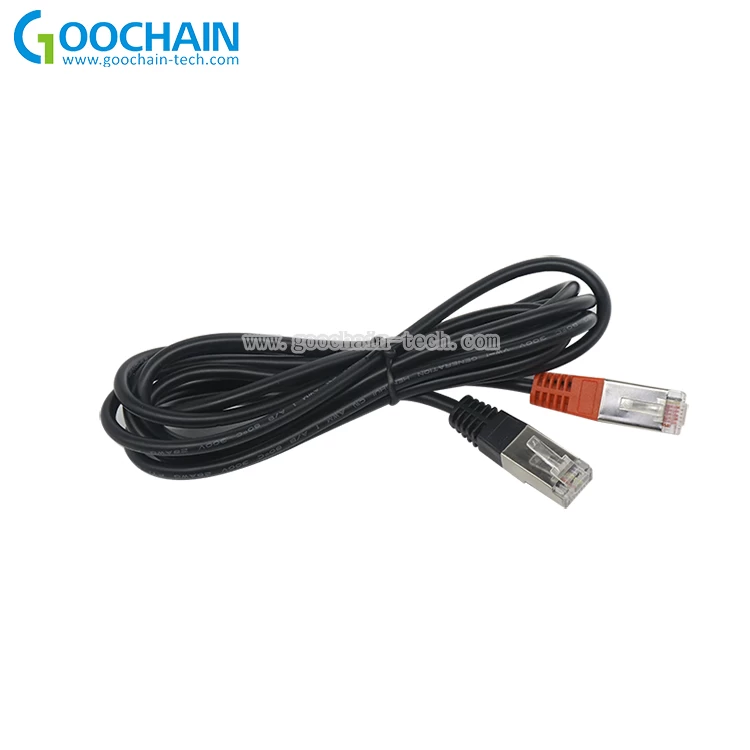Customized RJ45 8p8c male to male cable with shielded connectors