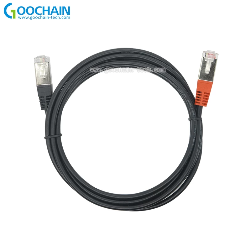 China Customized RJ45 8p8c male to male cable with shielded connectors manufacturer