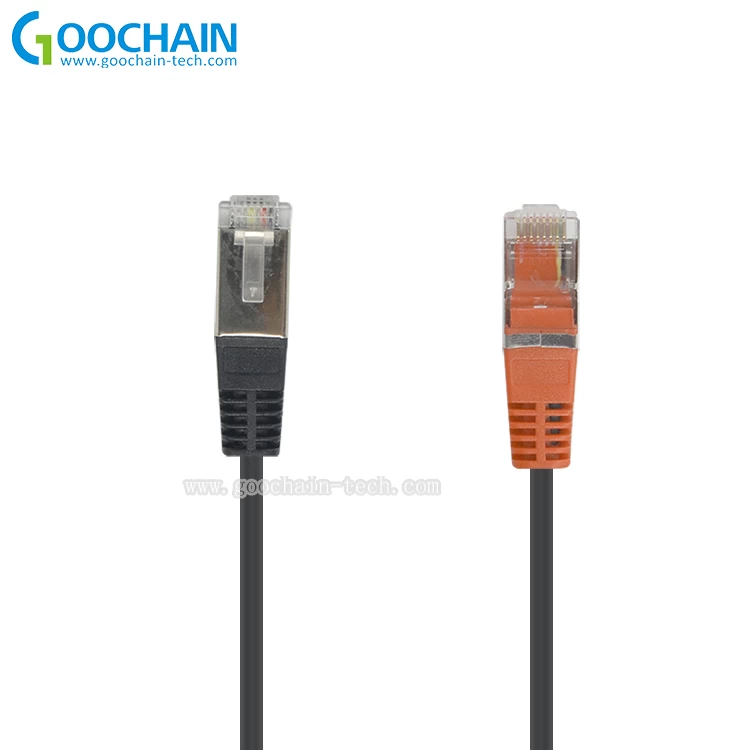 China Customized RJ45 8p8c male to male cable with shielded connectors manufacturer