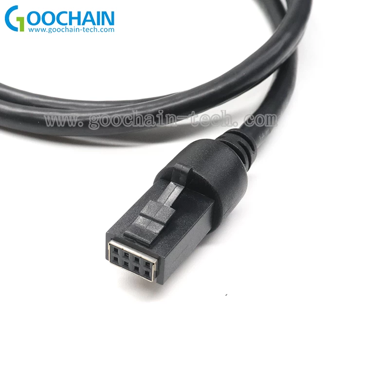 China Aangepaste 12V naar 2x4P PoweredUSB-kabel voor NCR-printer fabrikant