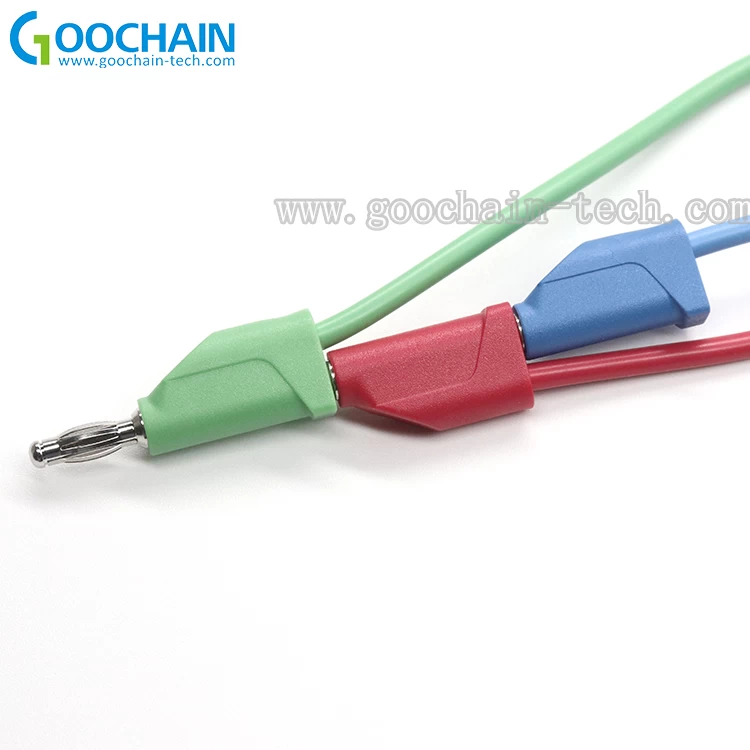 China Custom 4.0mm stacking banana plug patch cord manufacturer