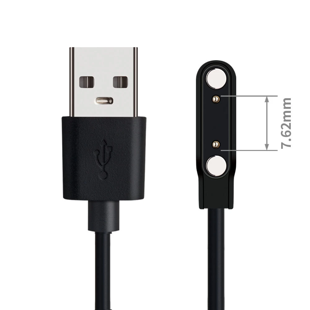 Custom 2pin magnetic pogo pin charging cable for smart watch