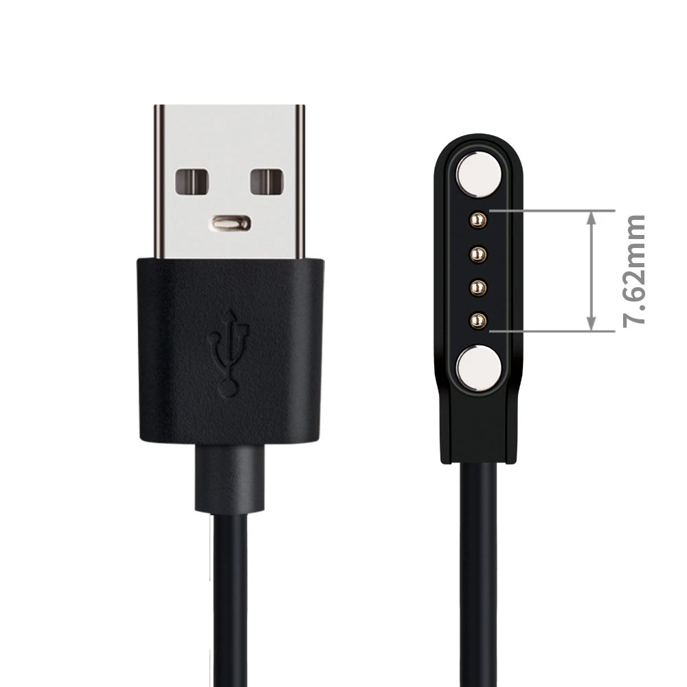 Custom 2pin magnetic pogo pin charging cable for smart watch
