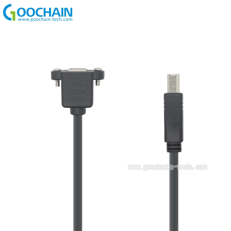 中国 定制面板安装USB B母USB B公延长打印机电缆 制造商