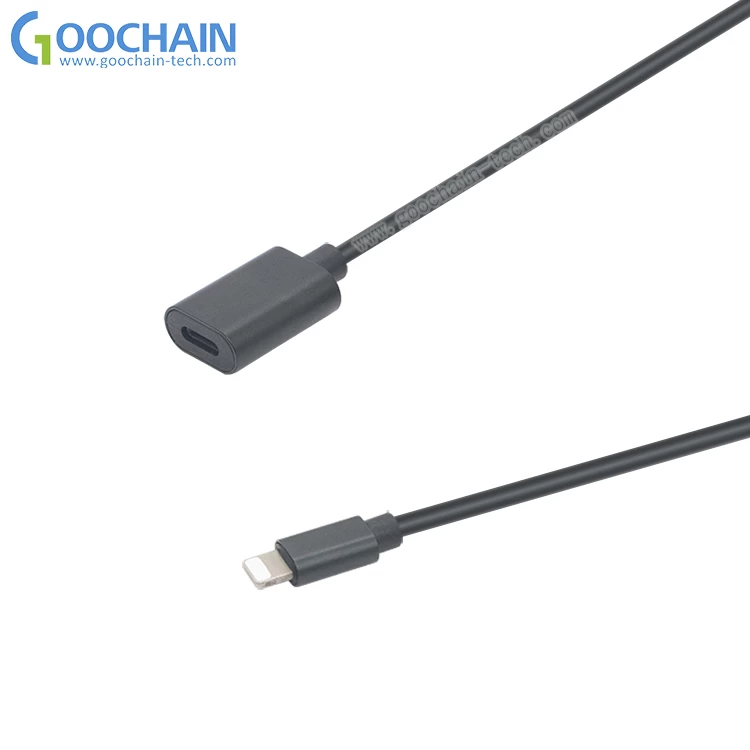 China Custom Lightning extension cable Male to Female lightning extender dock cable for iphone manufacturer