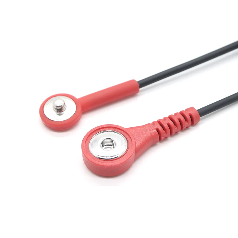 硅胶 3.5 毫米 4.0 毫米公对母 ECG 卡扣电缆，用于 Tens ems 机器