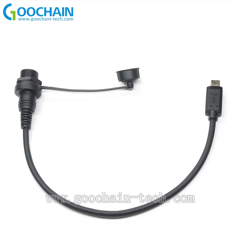 China Cabo USB Tipo C 3.1 Macho para Fêmea Flush Mount fabricante