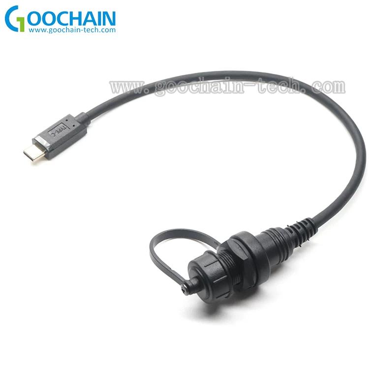 China USB Type C 3.1 Male to Female Flush Mount Cable manufacturer