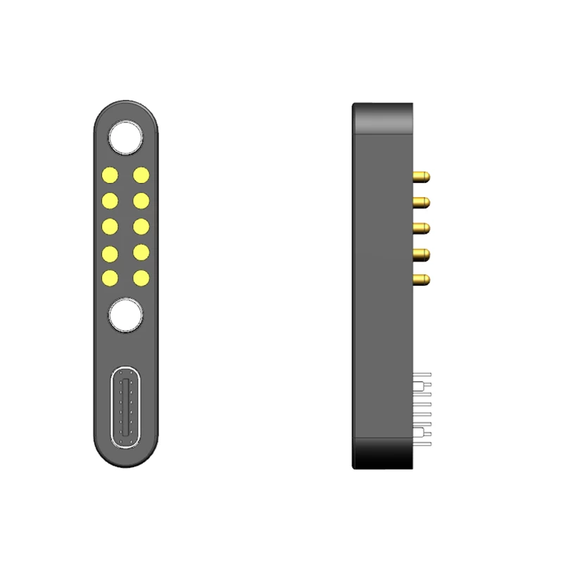 Conector de pino pogo fêmea macho magnético de 10 pinos para ipad e outros dispositivos de carregador inteligente