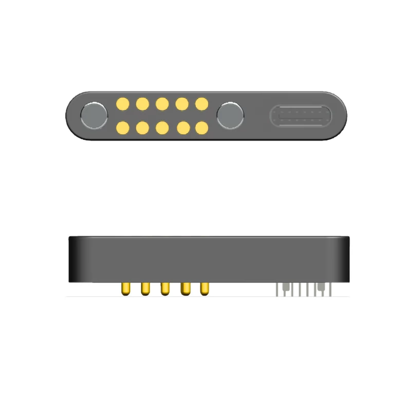 10-pins magnetische mannelijke vrouwelijke pogo-pin-connector voor iPad en andere slimme opladers