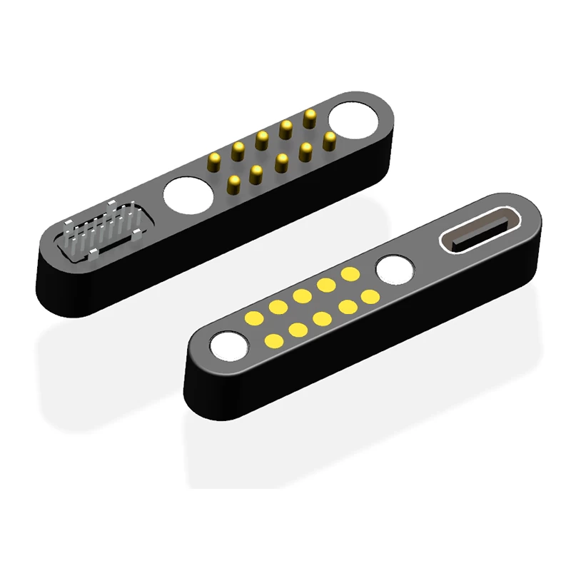 10-poliger magnetischer Pogo-Pin-Stecker für iPad und andere intelligente Ladegeräte