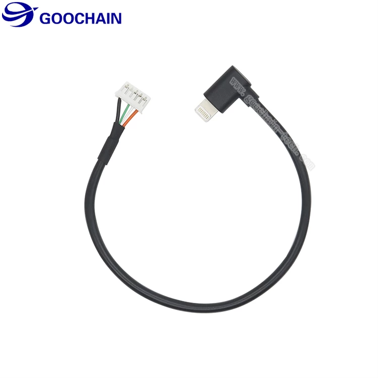 90 degree right angle lightning usb to molex connector cable
