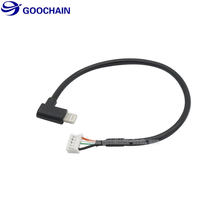 90 度直角闪电 USB 到 molex 连接器电缆