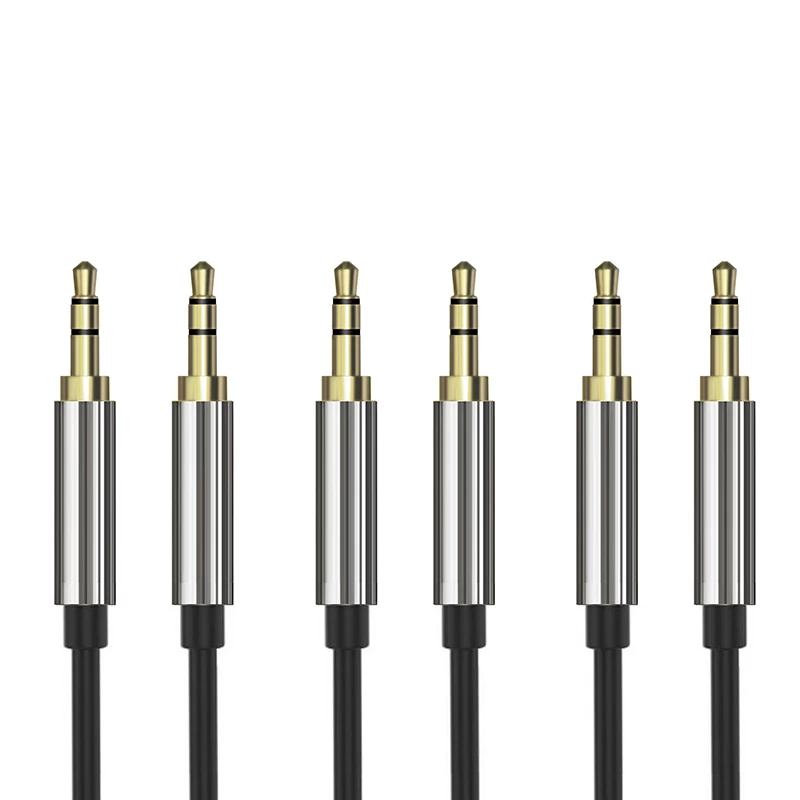 OEM 铜壳 3.5mm 公对公 TPE 音频立体声电缆